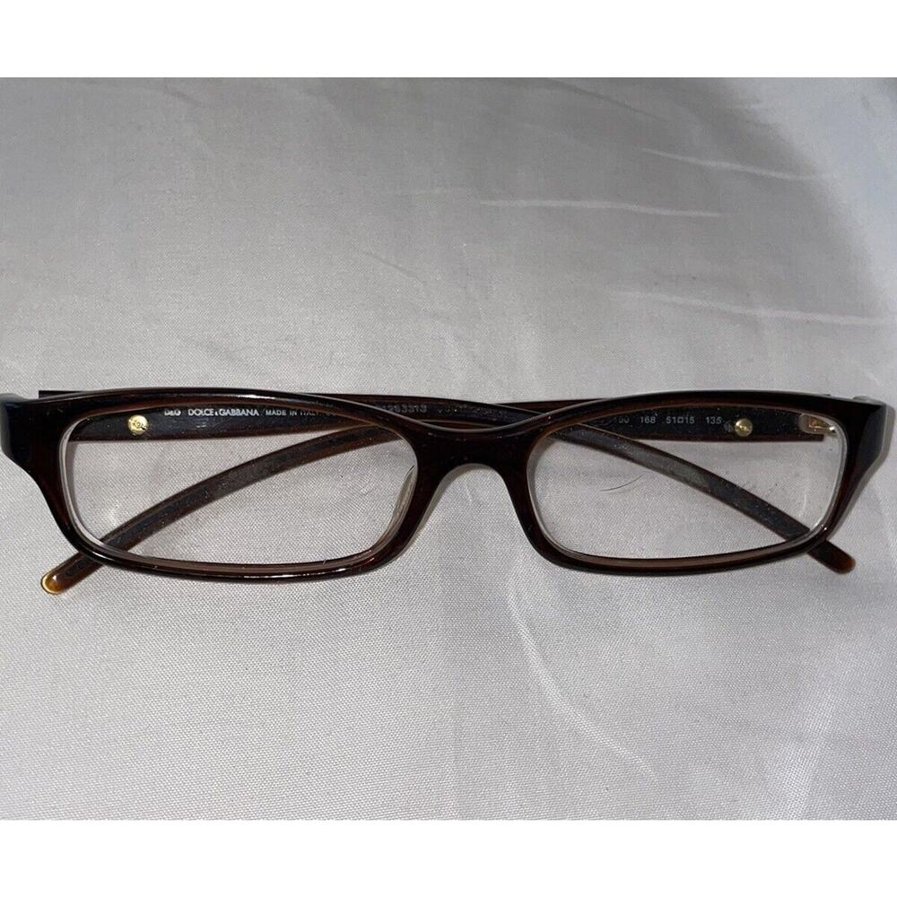 DOLCE & GABBANA D&G4160 168 Eyeglasses Frame Only Italy 51-15-135 Brown/Gold